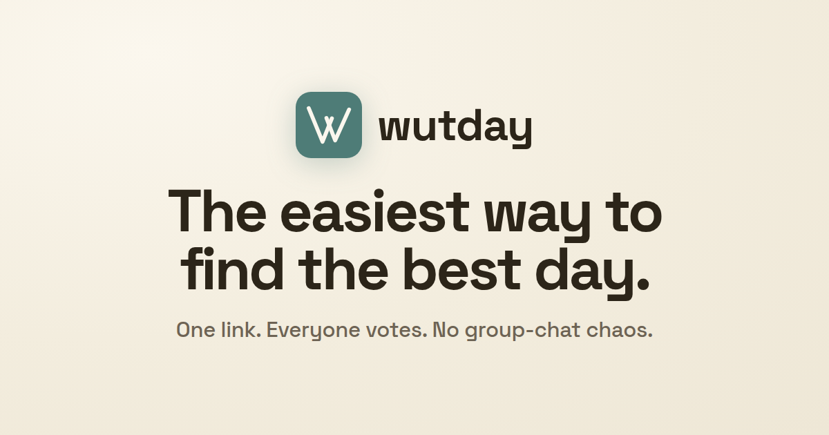 The end of "what day works for everyone?" A transparent & aesthetic poll for group planning :)